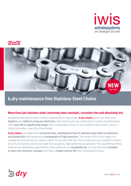 b.dry maintenance-free stainless steel chains
