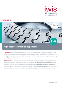 High-hardened steel flat top chains