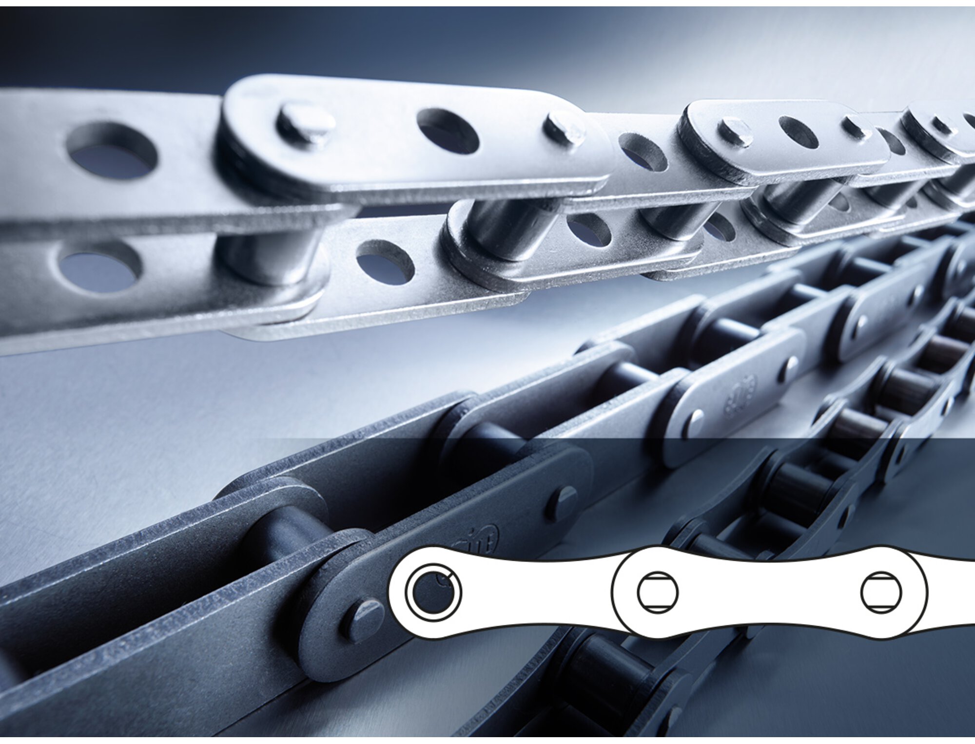 Double pitch roller chain 208B-1 - ELITE