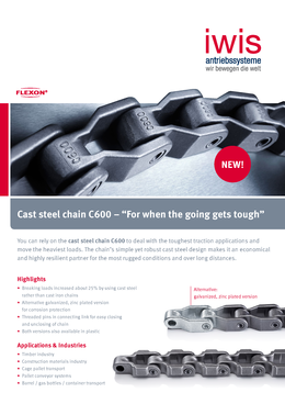 Cast steel chain C600