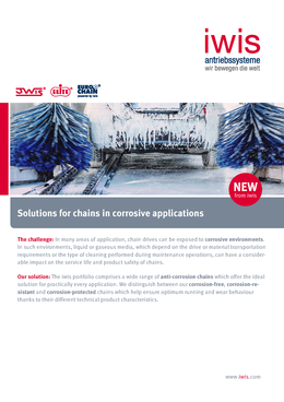 Solutions for chains in corrosive applications