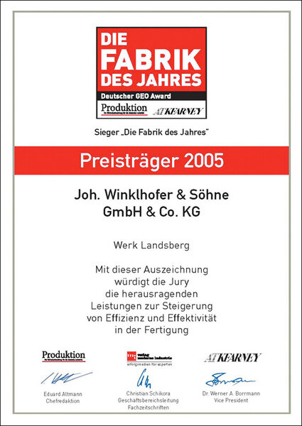 Factory of the Year 2005 iwis