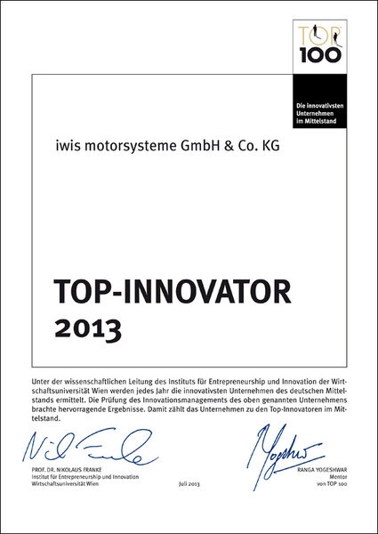 Top Innovator 2013 iwis