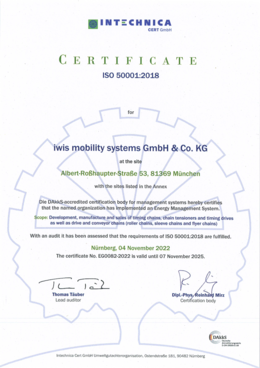 ISO 50001:2015 Certificate
