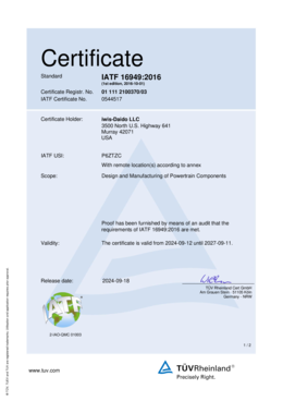IATF 16949 | Zertifikat