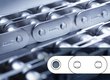 JWIS MEGAlife maintenance-free roller chain single ISO606 BS straight side plates iwis