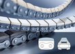 ELITE Roller chain with vulcanised elastomer profiles single Profile6 iwis