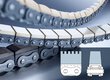 ELITE Roller chain with vulcanised elastomer profiles single Profile9 iwis