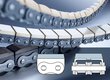 ELITE Roller chain with vulcanised elastomer profiles double Profile1 iwis