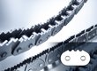ELITE Roller chain with sawtooth plates with rounded teeth single iwis