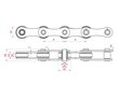 ELITE Hollow pin chain Series HB508 with plastic slide bearing technical data iwis